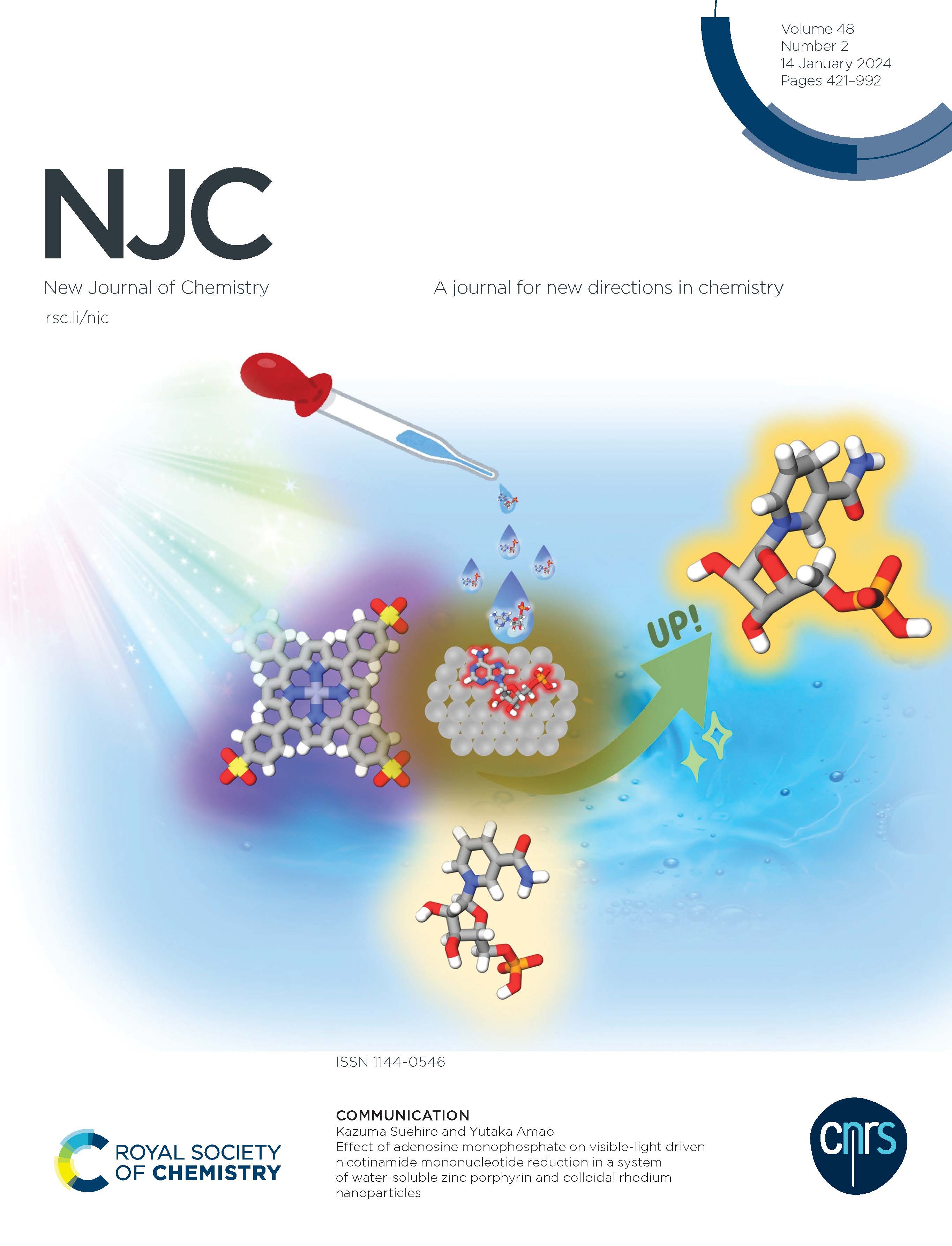 国際学術誌「New Journal of Chemistry」誌（Issue 2, 2024）の表紙