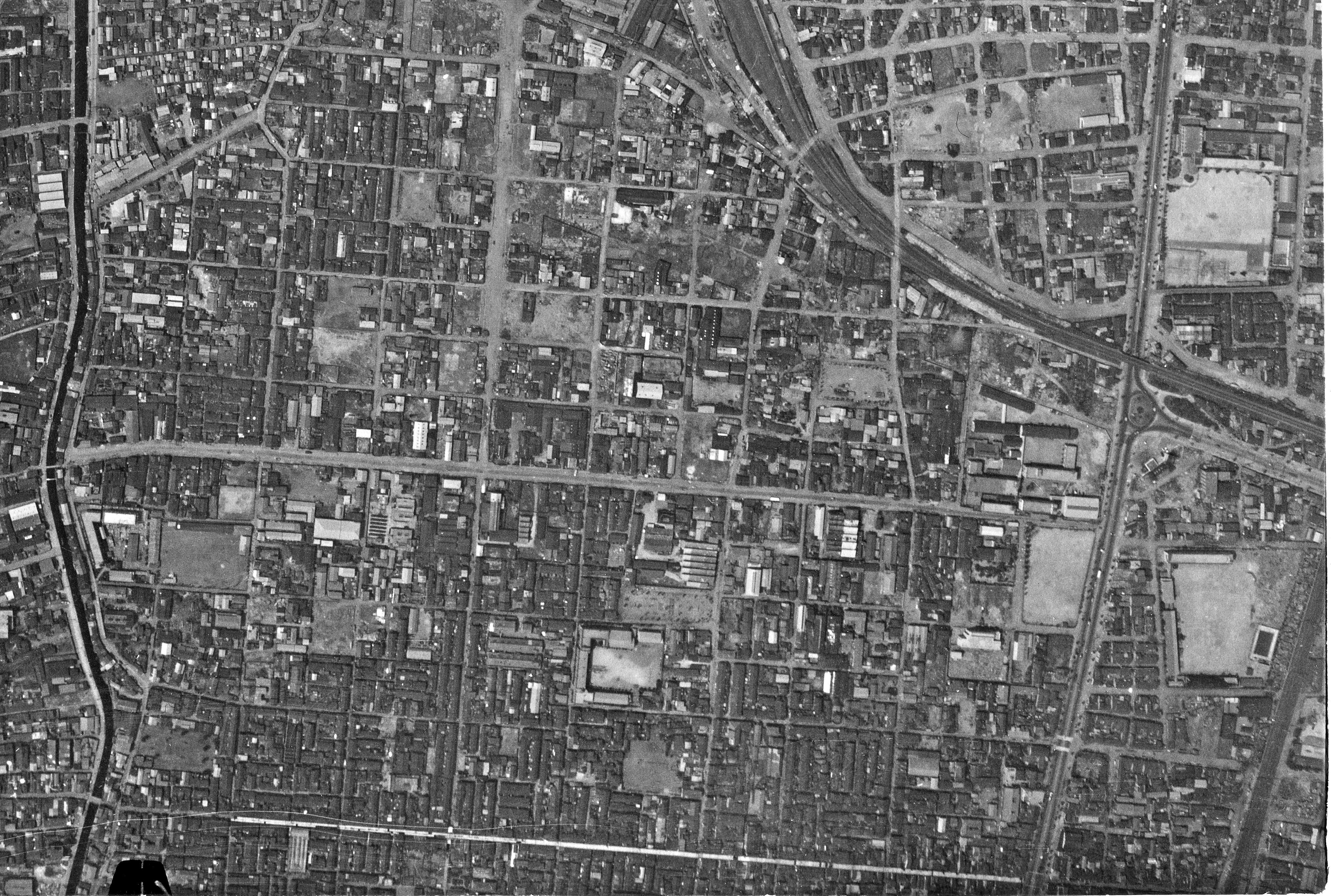 1960年代の西成区の航空写真