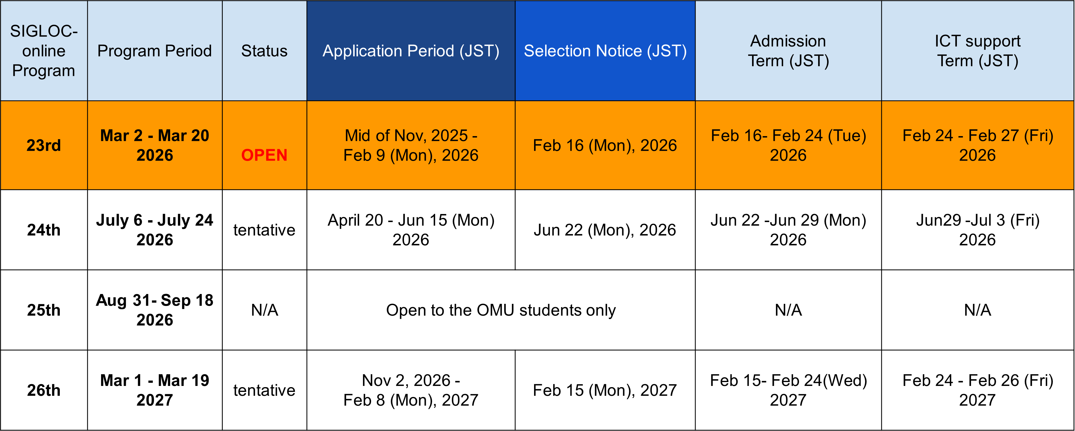 HP用スケジュール