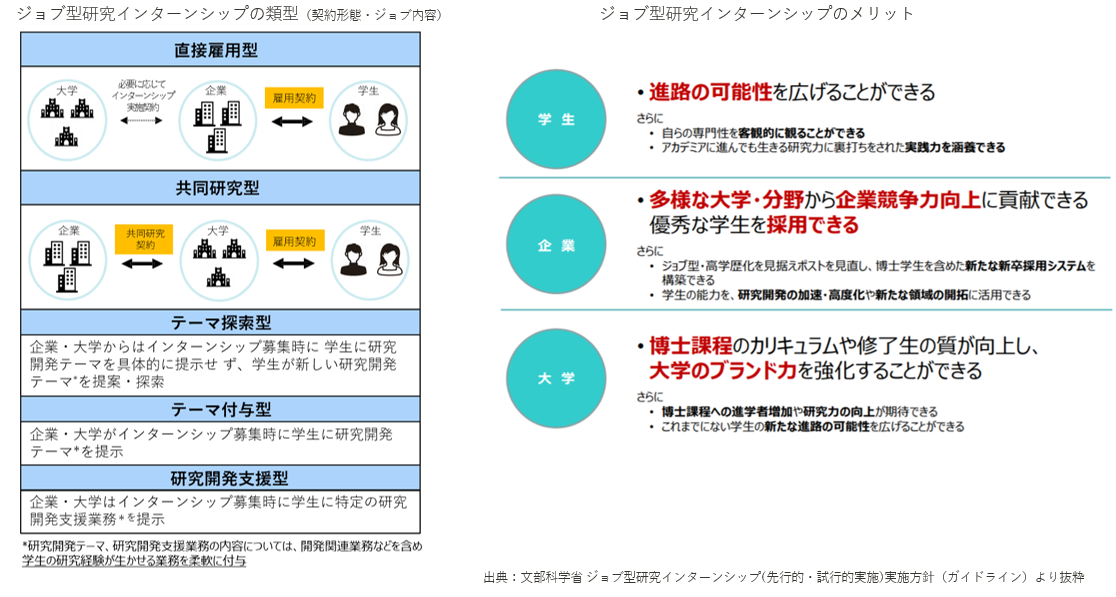 ジョブ型インターンシップの図