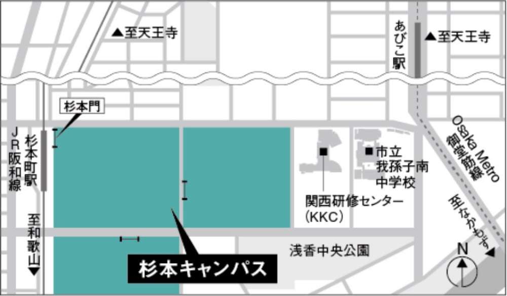 杉本キャンパス地図