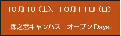 10月オープンDays