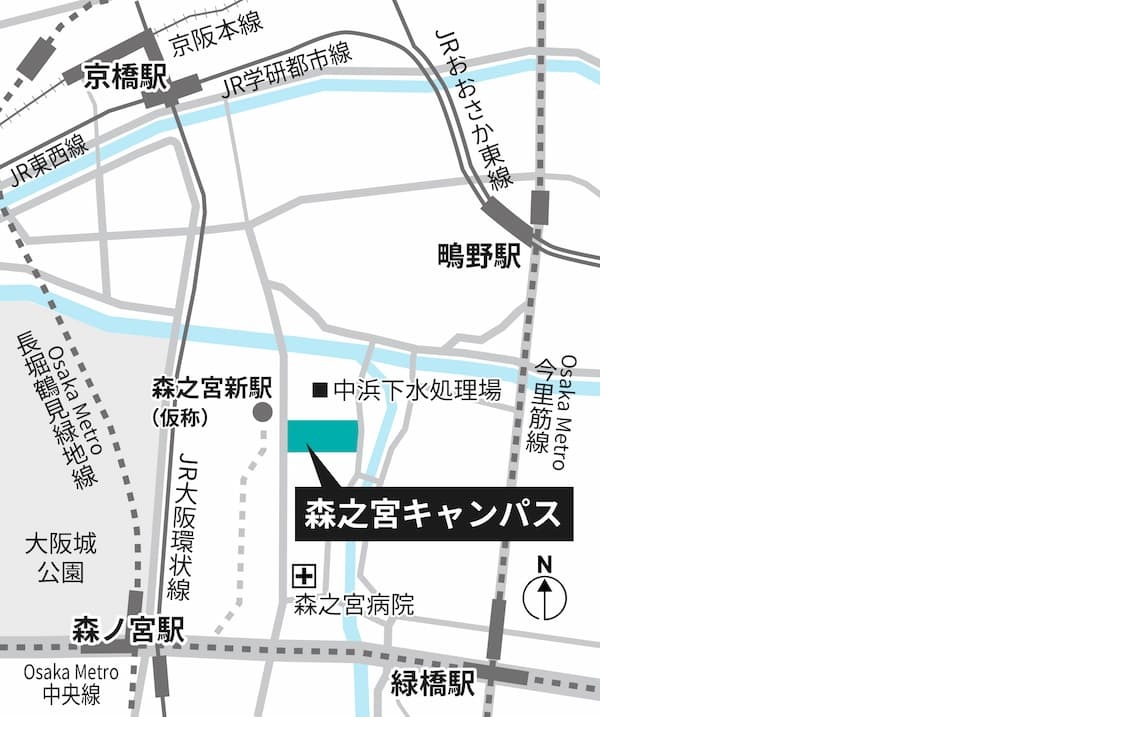 森之宮キャンパス地図