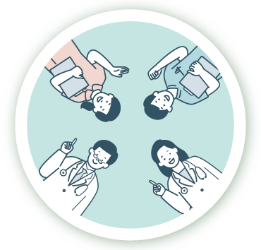 医療従事者たちのイラスト