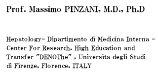 Message from Prof. Massimo PINZANI