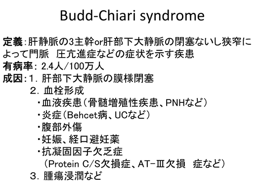 バッドキアリ症候群のエコー像