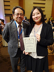 JSOG congress awardを受賞した高瀬先生（大学院３年生）