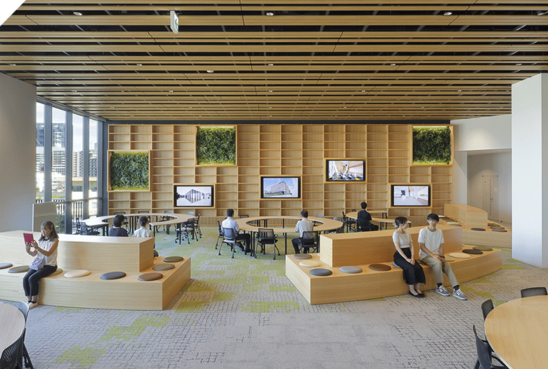 写真：ライブラリー内部