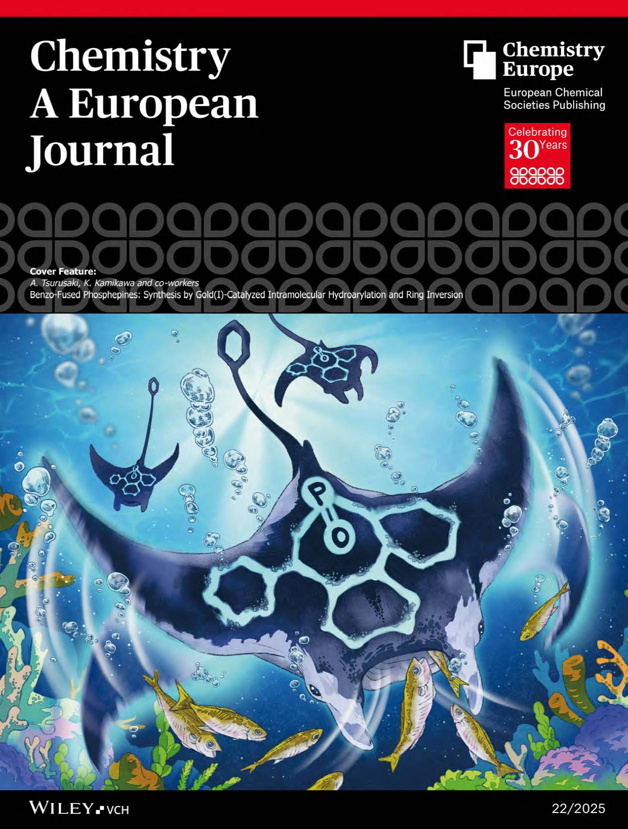 Chemistry A European J - 2025 - Tsurusaki - Cover Feature  Benzo‐Fused Phosphepines  Synthesis by Gold I ‐Catalyzed