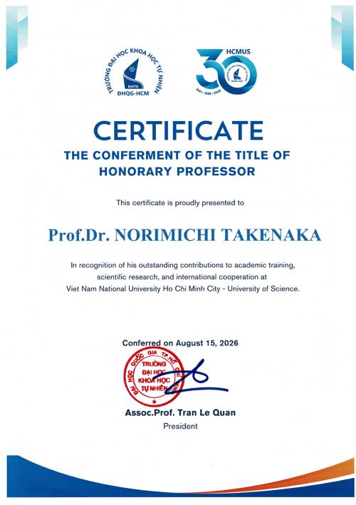 CERTIFICATE_HonoraryProfessor＿TakenakaNorimichi_s