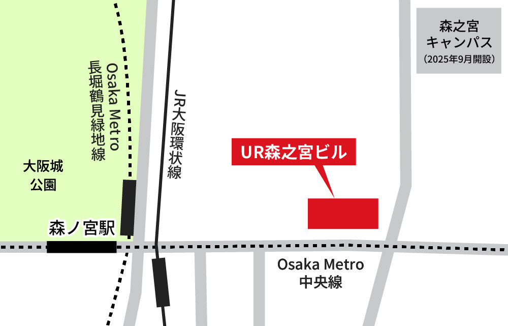 UR森ノ宮ビルのアクセスマップ